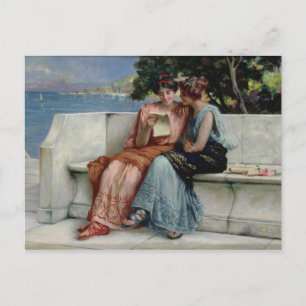 Carte Postale Confidences (huile sur toile)