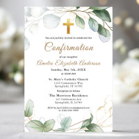 Confirmation Eucalyptus Greenery Gold Girl