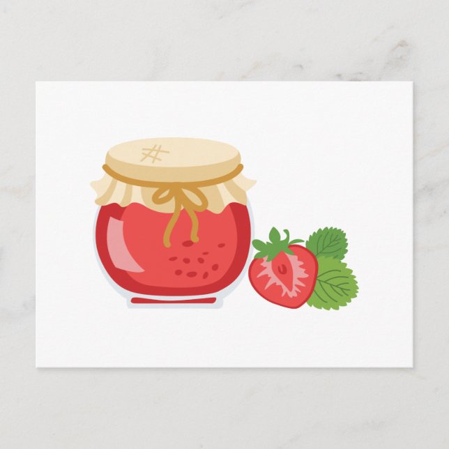 Carte Postale Confiture aux fraises (Devant)