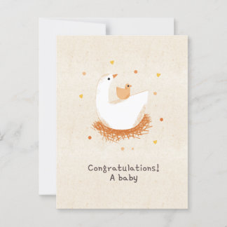 Carte Postale Congratulations a baby chick