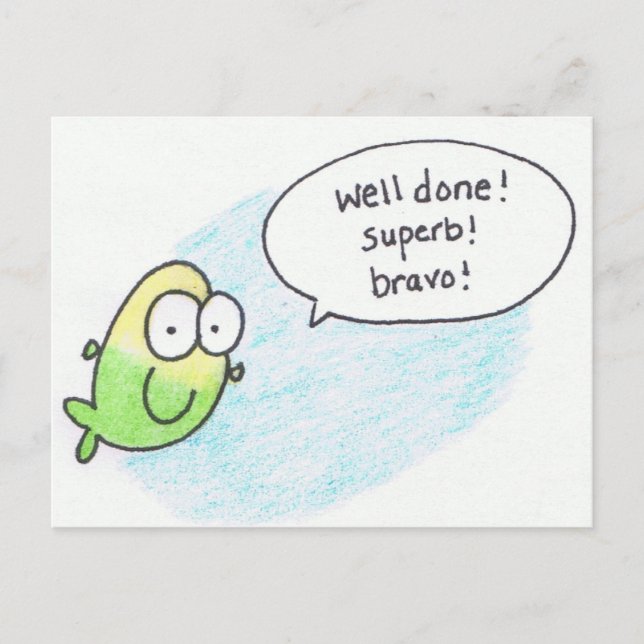 Carte Postale Congratulations,Well Done, Super, Bravo, Post Card (Devant)