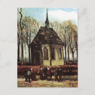 Carte Postale Congrégation à l'église, Nuenen par Vincent van Go