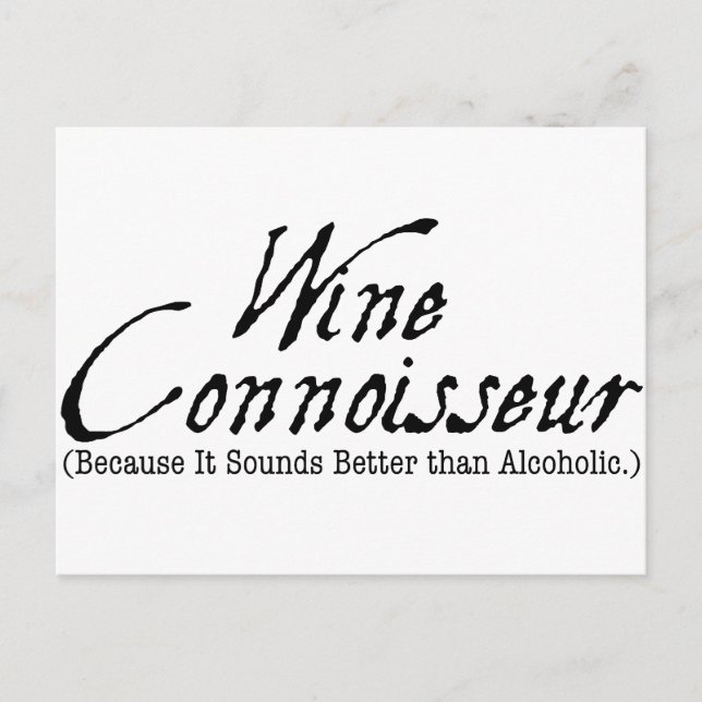 Carte Postale connaisseur du vin (Devant)