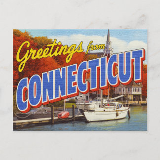 Carte Postale Connecticut Fall Harbor Yacht
