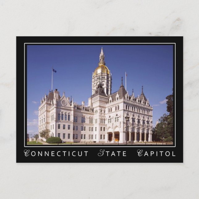 Carte Postale Connecticut State Capitol bâtiment à Hartford (Devant)