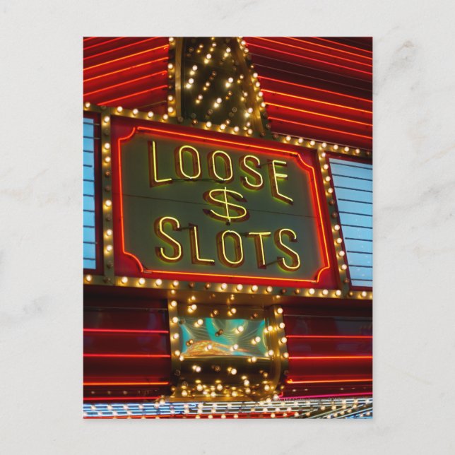 Carte Postale Connexion de machines à sous perdues sur le casino (Devant)
