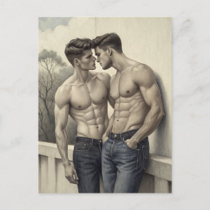 Carte Postale Connexion intense : Regard romantique contemporain