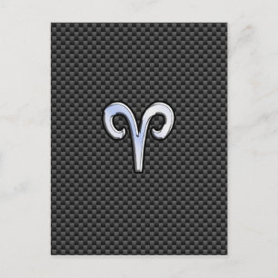 Carte Postale Connexion Zodiac Aries au charbon de bois Impressi