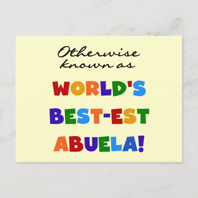 Carte Postale Connu par ailleurs comme le meilleur cadeau d'Abue (Devant)