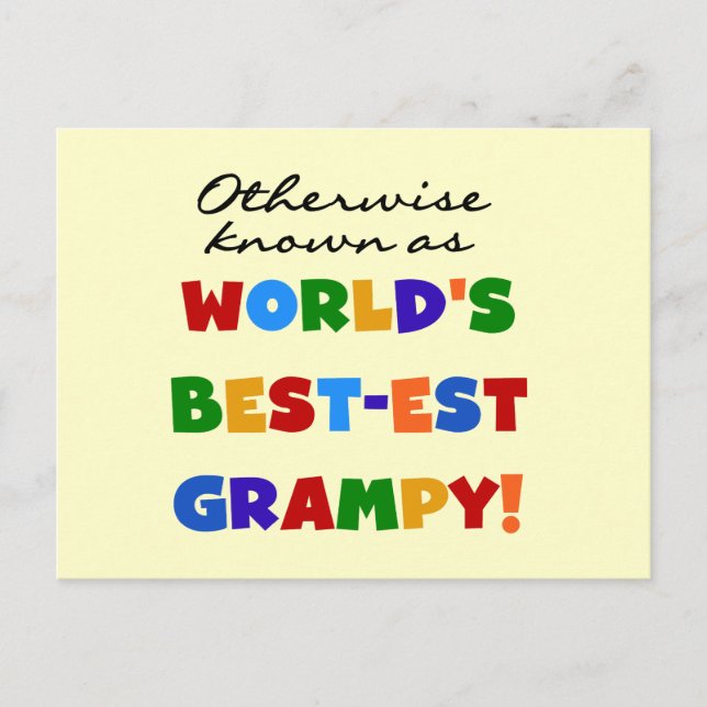 Carte Postale Connu par ailleurs comme le meilleur cadeau Grampy (Devant)