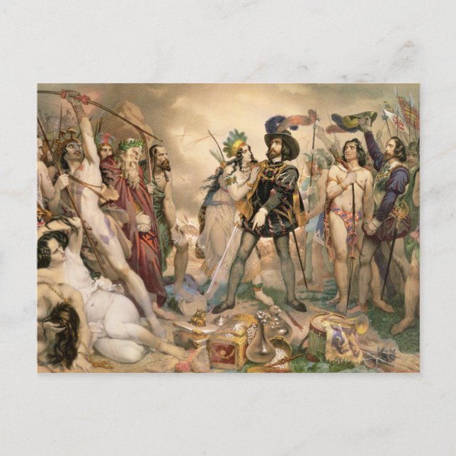 Carte Postale Conquête du Mexique (Devant)