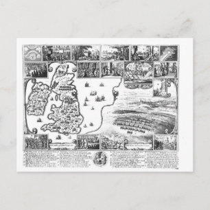 Carte Postale Conquêtes de Gustavus II Adolphe