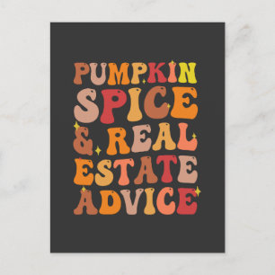 Carte Postale Conseil citrouille Spice & Immobilier Drôle Super