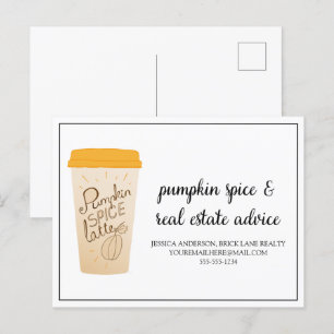 Carte Postale Conseil citrouille sur les épices et l'immobilier