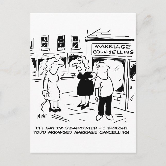Carte Postale Conseil matrimonial, pas annuler (Devant)