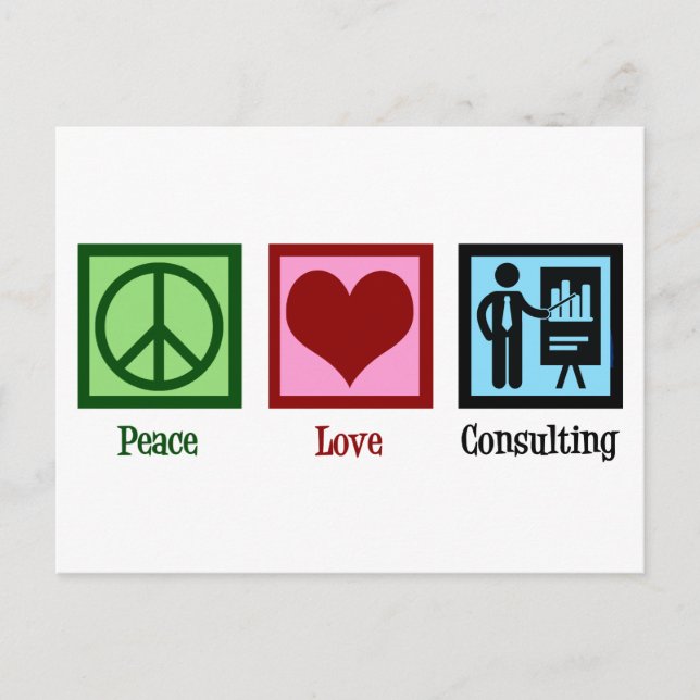 Carte Postale Conseil Peace Love (Devant)