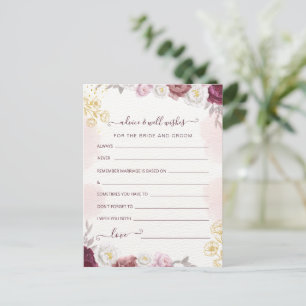 Carte Postale Conseils et souhaits pour la Fête des mariées de m