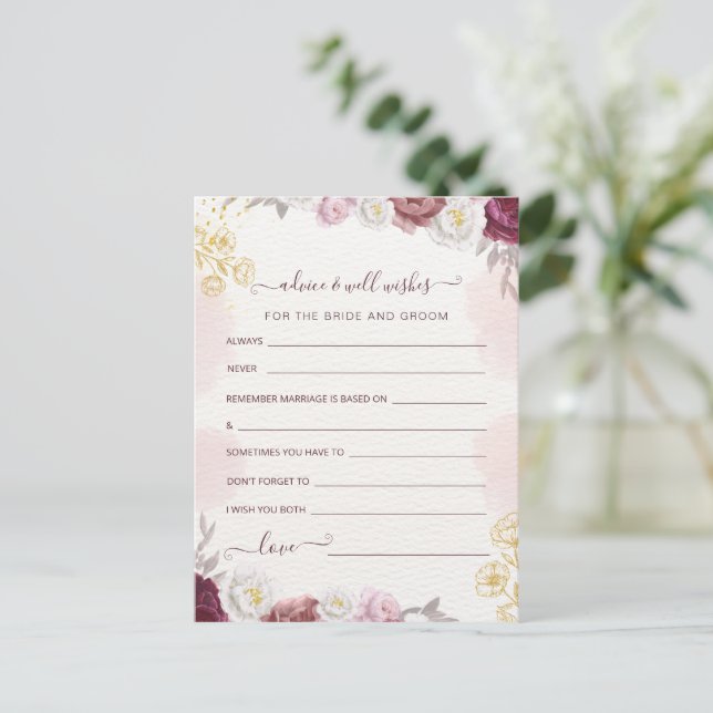 Carte Postale Conseils et vœux pour la mariée et le marié à la f (Debout devant)