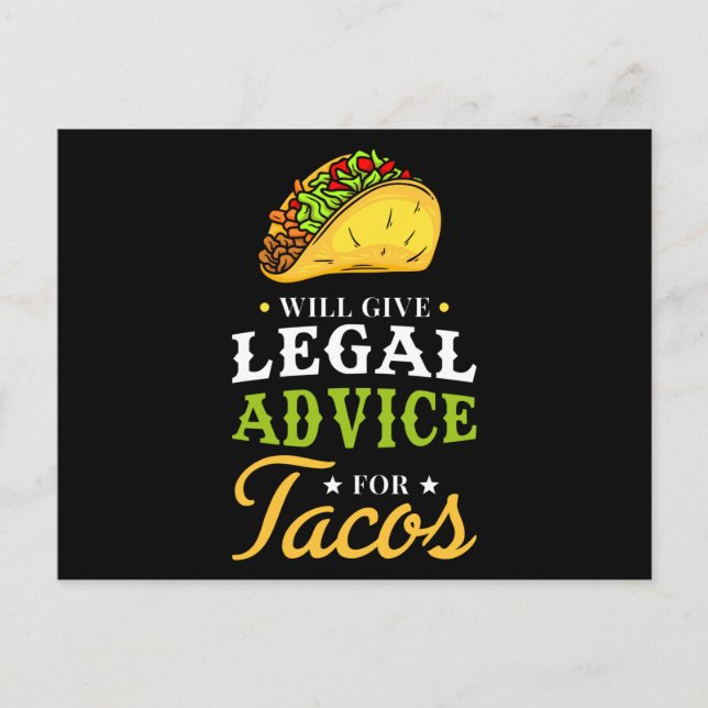 Carte Postale Conseils Juridiques Pour Tacos (Devant)