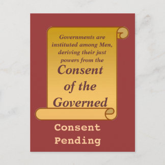 Carte Postale Consentement du Gouvernement