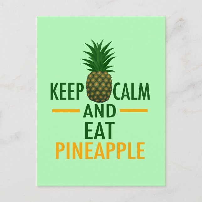 Carte Postale Conserver Calme Manger Ananas (Devant)
