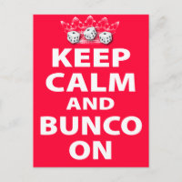 Conserver le calme et Bunco sur la conception