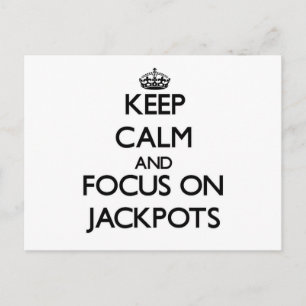 Carte Postale Conserver le calme et se concentrer sur les Jackpo