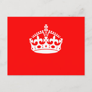 Carte Postale CONSERVEZ LE SYMBOLE DE LA COURONNE CALME sur le f