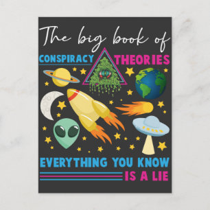 Carte Postale Conspiration Théorie terre plate OVNI Astronomie A