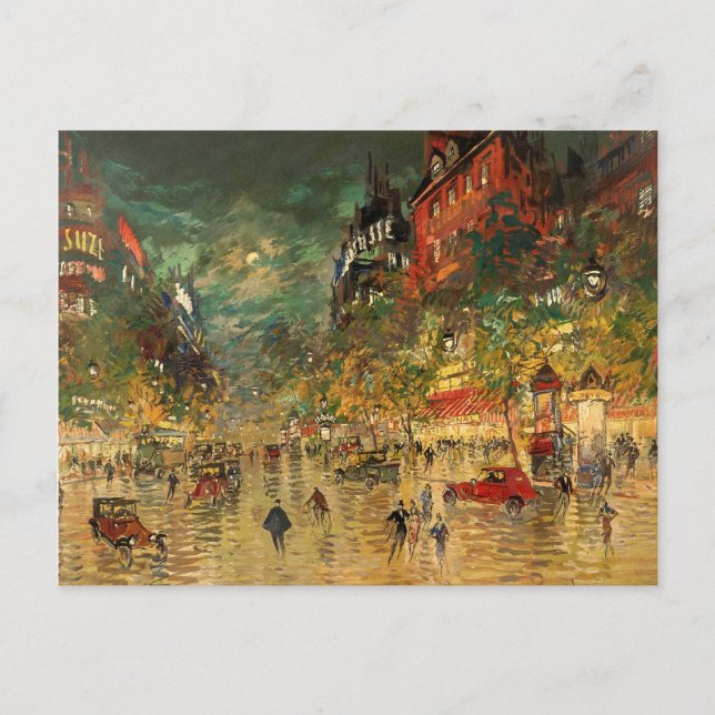 Carte Postale Constantin Korovin : Paris la nuit (Devant)