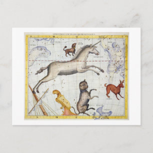 Carte Postale Constellation de Monoceros avec Canis Major et Mi