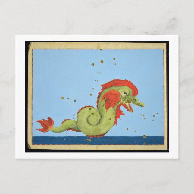 Carte Postale Constellation de Poissons, de 'Uranometria' par Jo (Devant)