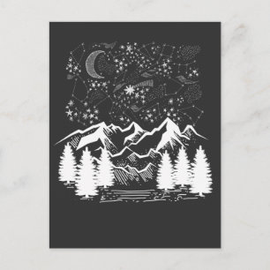 Carte Postale Constellation du zodiaque Étoiles de nuit Montagne