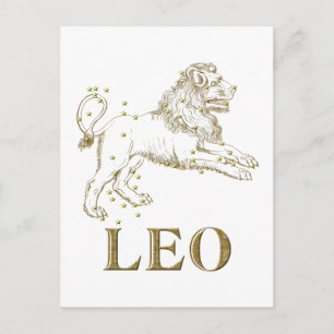 Carte Postale Constellation : Leo