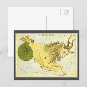Carte Postale Constellation Vintage Capricorne, Miroir d'Urania