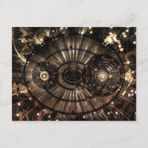 Carte Postale Constellations Zodiac mécanique Steampunk
