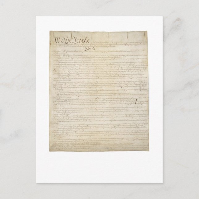 Carte Postale Constitution - Préambule - Article I (Devant)