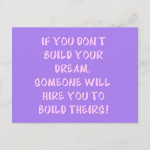 Carte Postale Construisez votre rêve Conseils truismes commentai