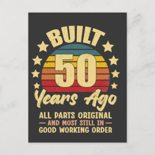 Carte Postale Construit il y a 50 ans Toutes les pièces d'origin