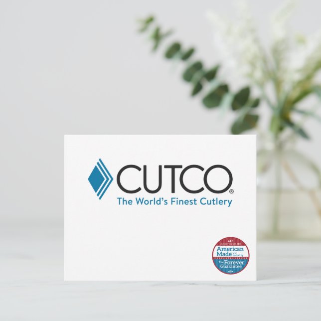 Carte postale contact client Cutco (Debout devant)
