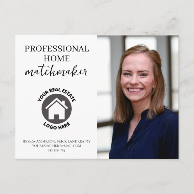 Carte Postale Contact professionnel Info photo Immobilier (Devant)