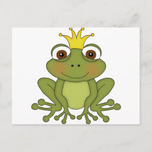 Carte Postale Conte de fée Prince de grenouille avec Couronne
