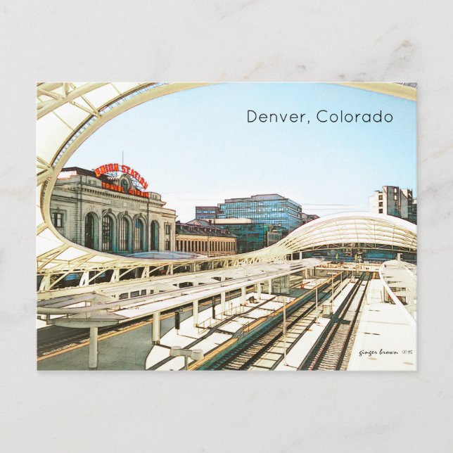 Carte Postale Contemporain Look of Union Station, Denver, CO #4 (Devant)