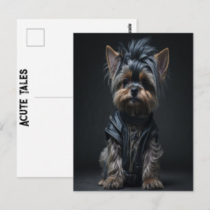 Carte Postale Contes aigus de Yorkshire Terrier Yorkie Rock Fati