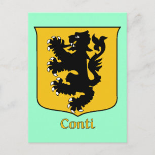 Carte postale Conti Family Shield