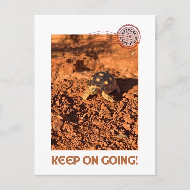 Carte Postale Continuer à aller Motivational coddiwompling Torto (Devant)