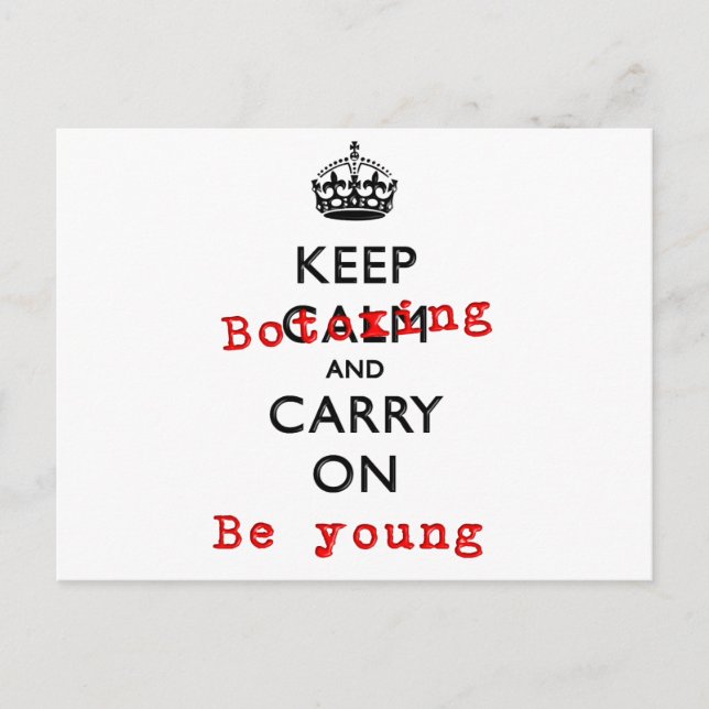 CARTE POSTALE CONTINUER LE BOTOXAGE (Devant)