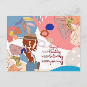 Carte Postale Continuez à croire en l'augmentation des citations