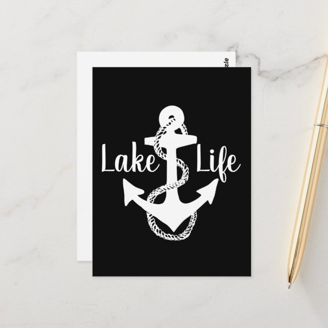 Carte Postale CONTRAINTE DE LAKE nautique recto verso LIFE + ANC (Devant/Arrière en situation)