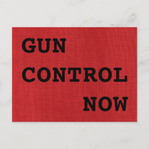 Carte Postale Contrôle des armes à feu maintenant sur photo de t